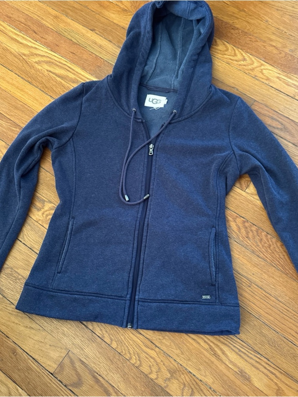 UGG Women’s Navy Full-Zip fleece lined Hooded Jacket size M